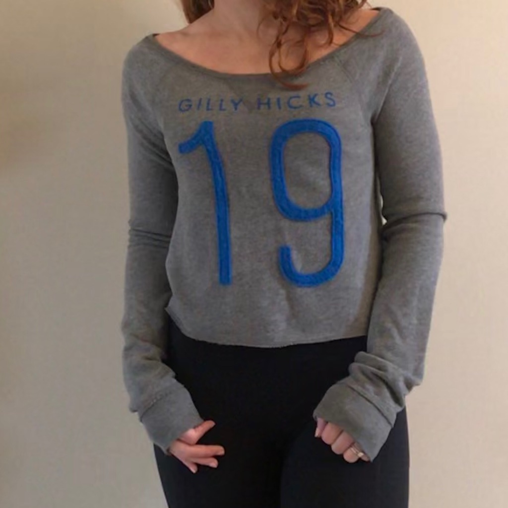 Grey Cropped Pullover